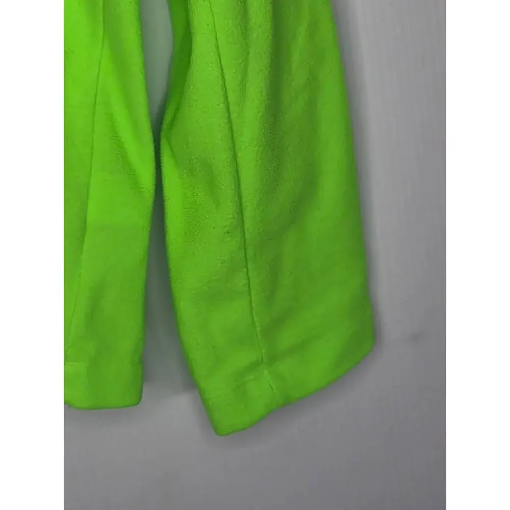 The North Face Quarter Zip Fleece Pullover Neon Green Men’s Small Outdoor Sport